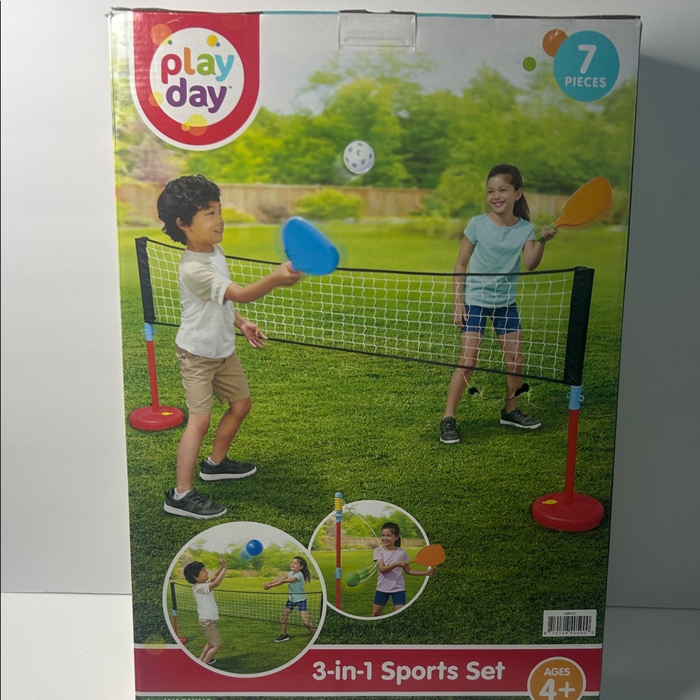 Play Day 3-in-1 Sports Set for Kids - Blue and Orange
